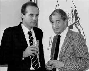 Hanns Zischler und Franz Seitz bei der Welturauffhrung zu "Dr. Faustus",  Pressetermin am 16.09.82 - Foto: VIRGINIA