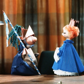 Szene aus dem Puppenspiel "Telemekel und Teleminchen" - Foto: SWR-Media Services